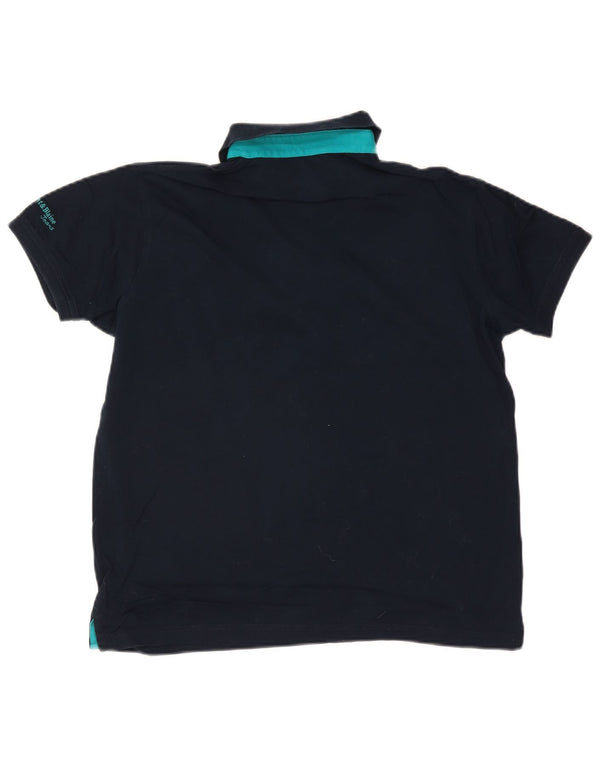 Harmont & Blaine Mens Polo Shirt Large Navy Blue Cotton