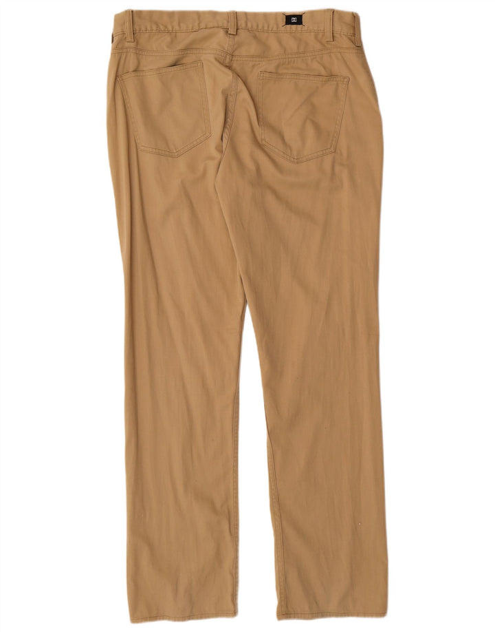 DC Mens Straight Chino Trousers W34 L31 Beige Cotton