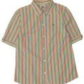 LACOSTE Womens Short Sleeve Shirt Size 40 Medium Multicoloured Striped