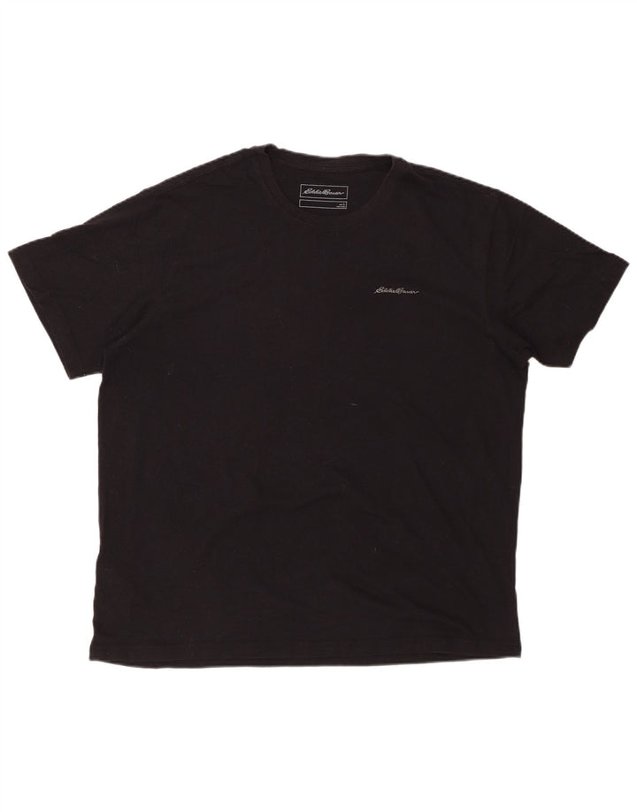 EDDIE BAUER Herre T-Shirt Top Stor Sort Bomuld