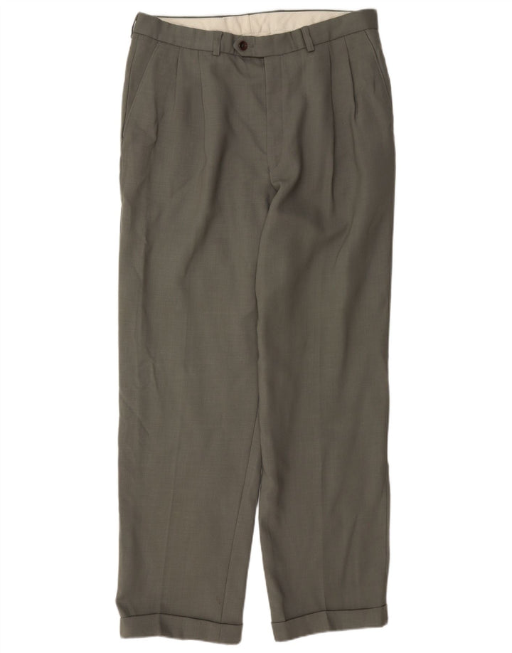 Marks & Spencer Herre St. Michael Pegged Suit Bukser W34 L31 Grå uld