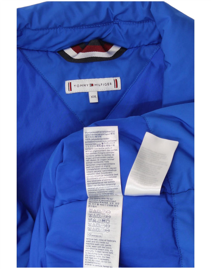 Tommy Hilfiger Dame Polstret Jakke UK 20 2XL Blå Polyester