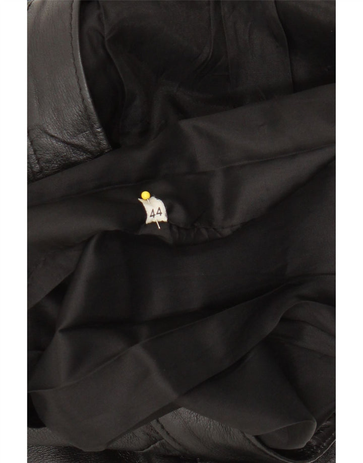 VINTAGE Womens Leather Skirt IT 44 Medium W27 L19 Black Vintage Vintage and Second-Hand Vintage from Messina Hembry 