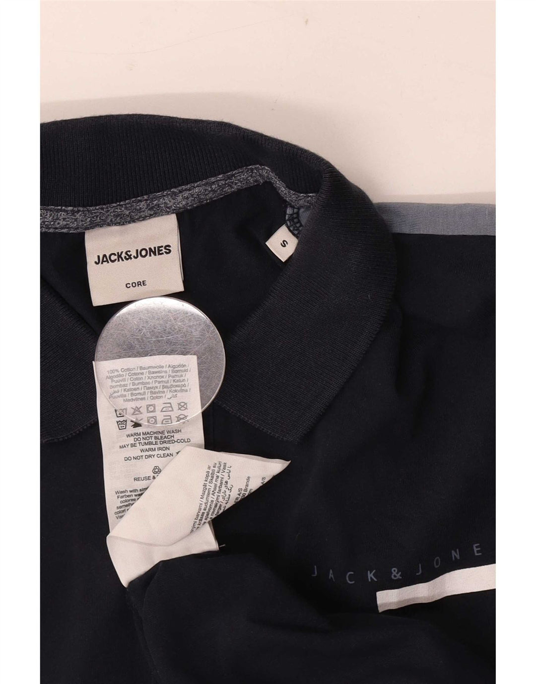 Jack & Jones herre poloskjorte lille marineblå colourblock bomuld
