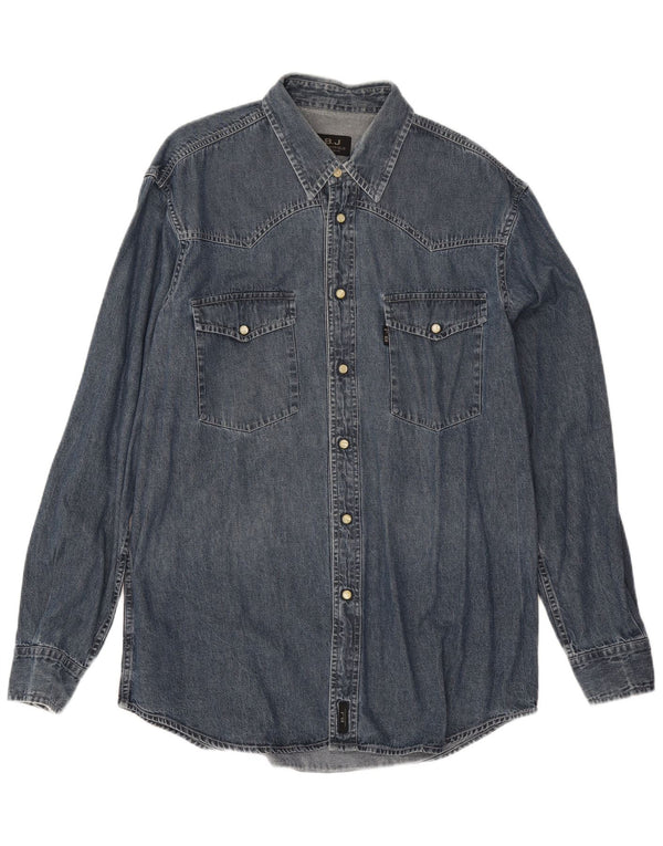 Brooksfield herre denim skjorte XL blå bomuld
