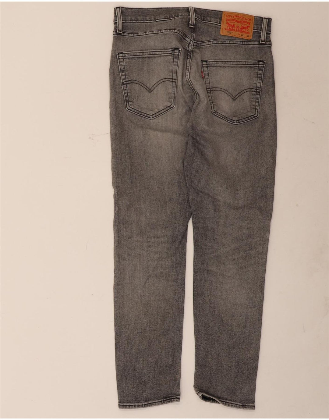 Levi's Herre 512 Distressed Slim Tapered Jeans W32 L30 Grå
