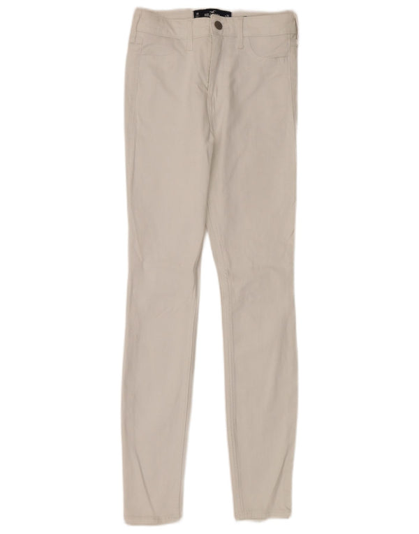 Hollister Dame Skinny Jeans US 1 XS W25 L28 Hvid Bomuld