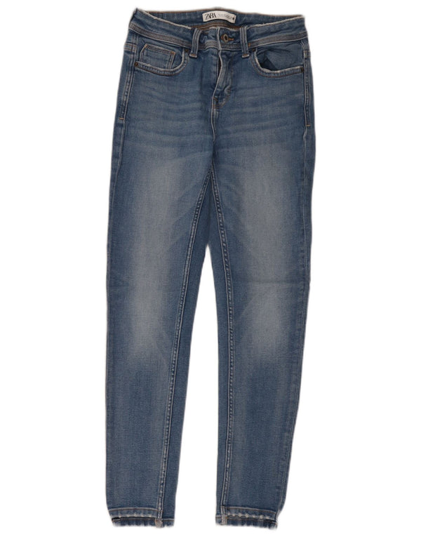 Zara Dame Skinny Jeans EU 36 XS W26 L28 Blå