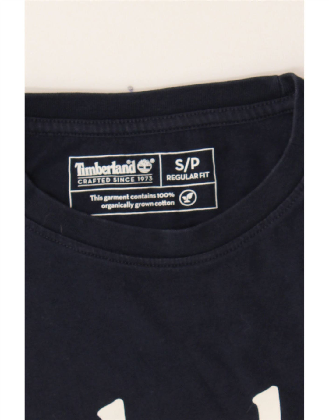 TIMBERLAND Mens Regular Fit Graphic T-Shirt Top Small Navy Blue Cotton Vintage Timberland and Second-Hand Timberland from Messina Hembry 