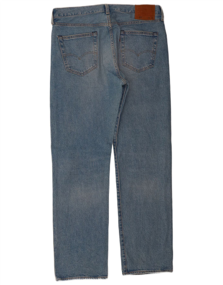 Levi's Herre 501 lige jeans W34 L32 blå bomuld