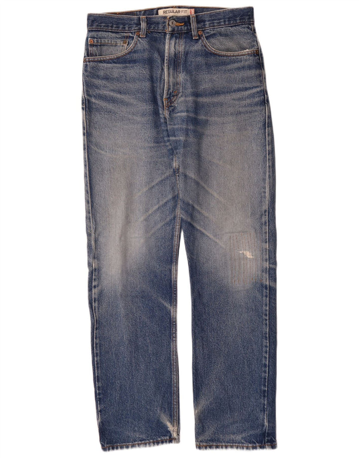 Levi's Herre 505 Regular Fit Straight Jeans W32 L32 Blå Bomuld