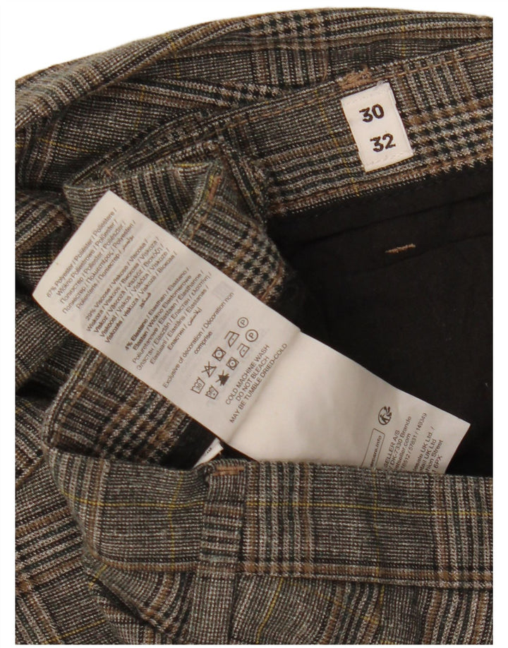 Jack & Jones Herre Slim Suit Bukser W30 L32 Grå ternet polyester