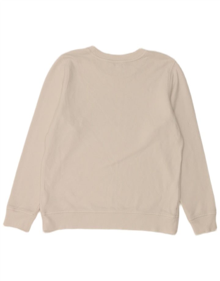 Tommy Hilfiger Dame Grafisk Oversized Sweatshirt Jumper UK 10 Small White