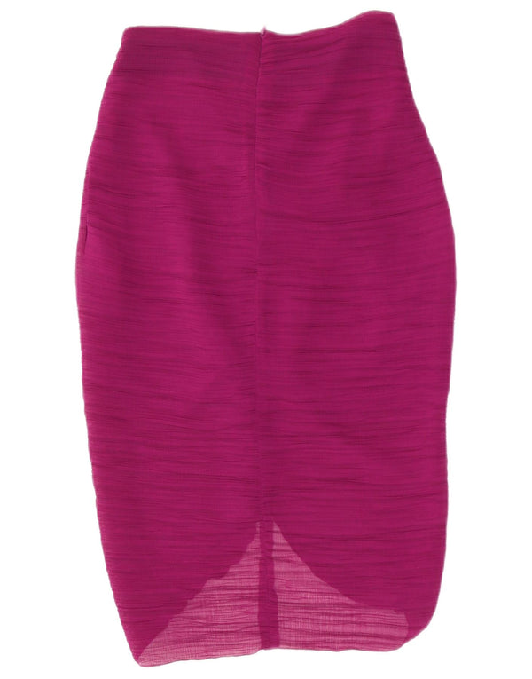Zara Midi-nederdel med høj talje, lille W26 lilla polyester