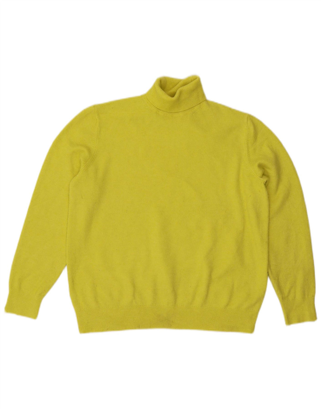 Marks & Spencer Dame Rullehals sweater UK 14 Medium Gul