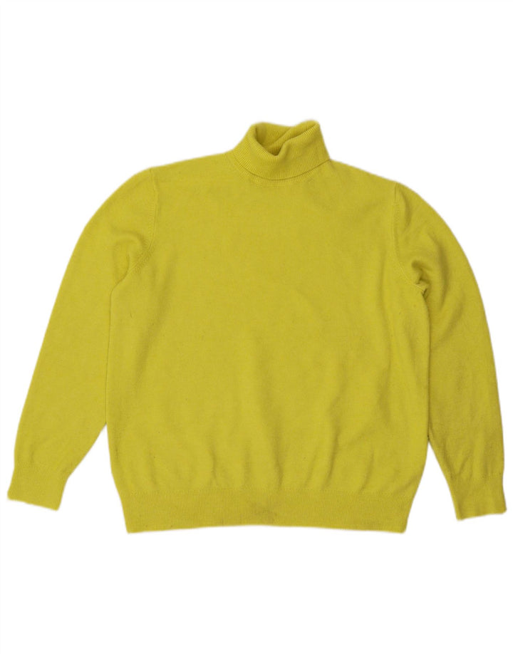 Marks & Spencer Dame Rullehals sweater UK 14 Medium Gul