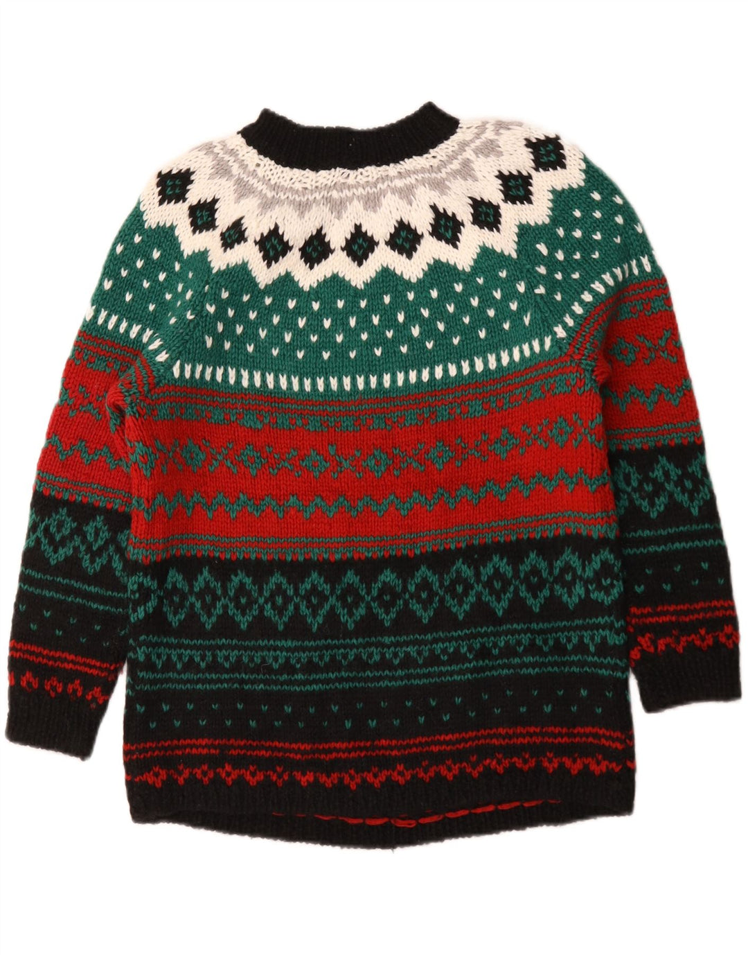 Vintage Dame Turtle Neck Jumper Sweater UK 16 Large Multicolor