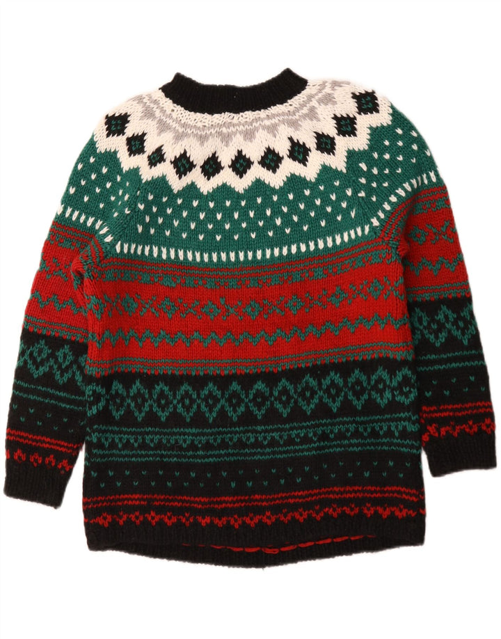 Vintage Dame Turtle Neck Jumper Sweater UK 16 Large Multicolor