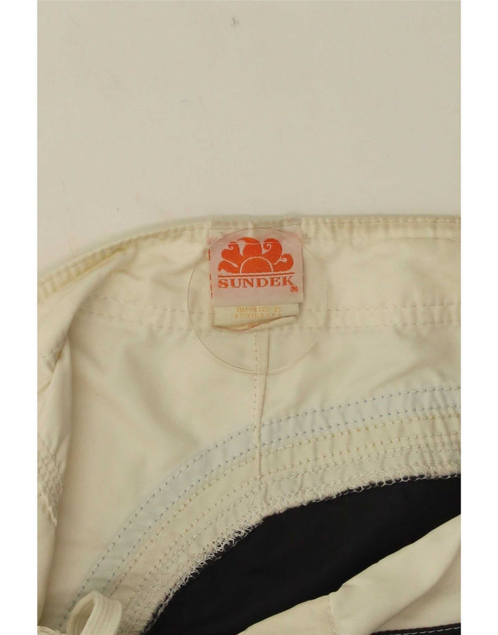 Sundek Badeshorts til mænd Large White Colourblock Nylon