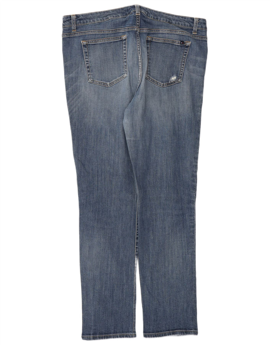 Tommy Hilfiger Dame Distressed Slim Jeans W36 L31 Blå Bomuld