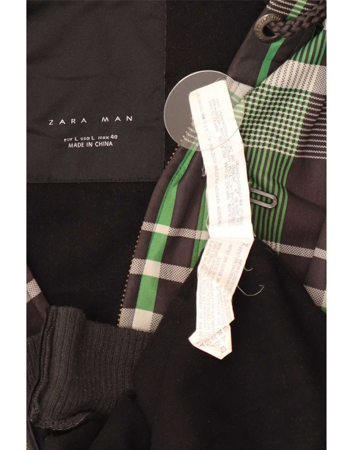 Zara Hættetrøje med lynlås til mænd Stor flerfarvet ternet polyester