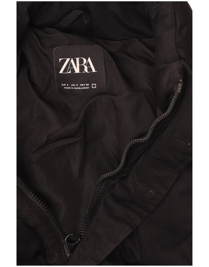 Zara Polstret Herrejakke UK 36 Lille Sort
