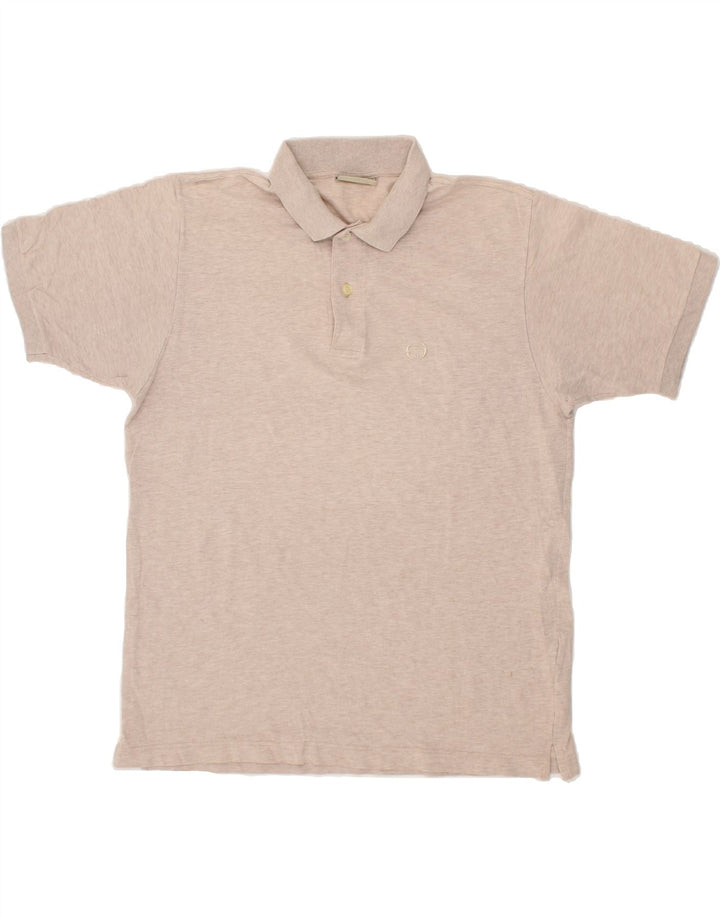 SERGIO TACCHINI Mens Polo Shirt IT 52 Large Beige Cotton Vintage Sergio Tacchini and Second-Hand Sergio Tacchini from Messina Hembry 