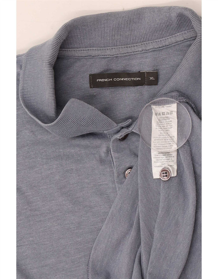 French Connection Herre poloshirt XL blå bomuld
