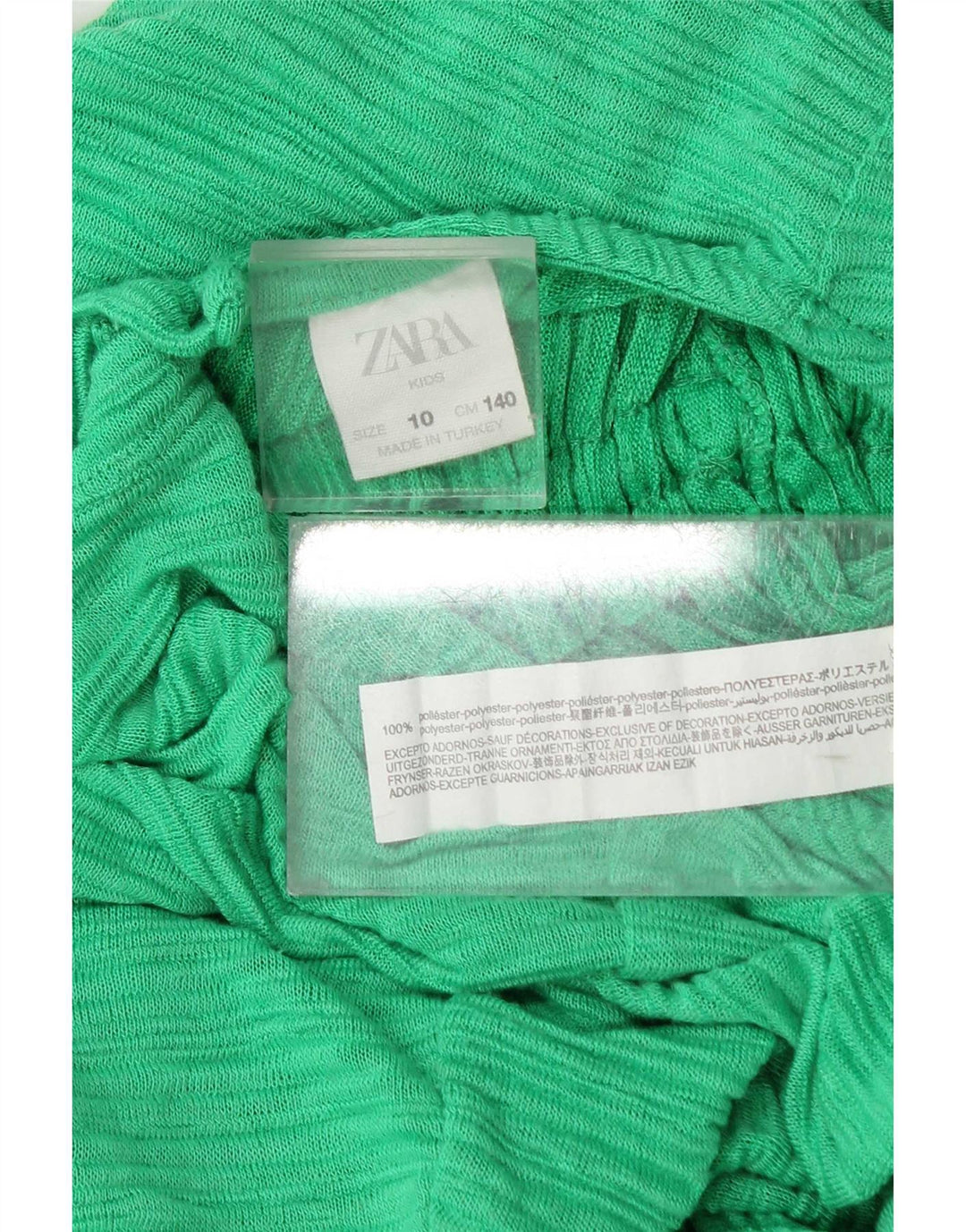 Zara Pige Jumpsuit 9-10 År Grøn Polyester