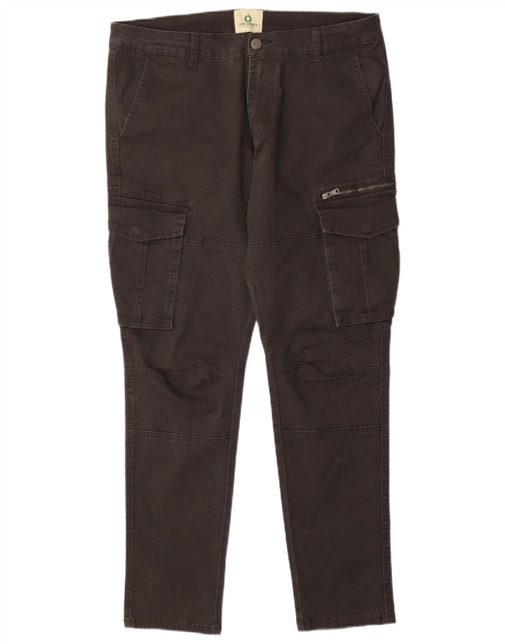 ON SPIRIT Herre Slim Cargo Bukser W34 L31 Grå
