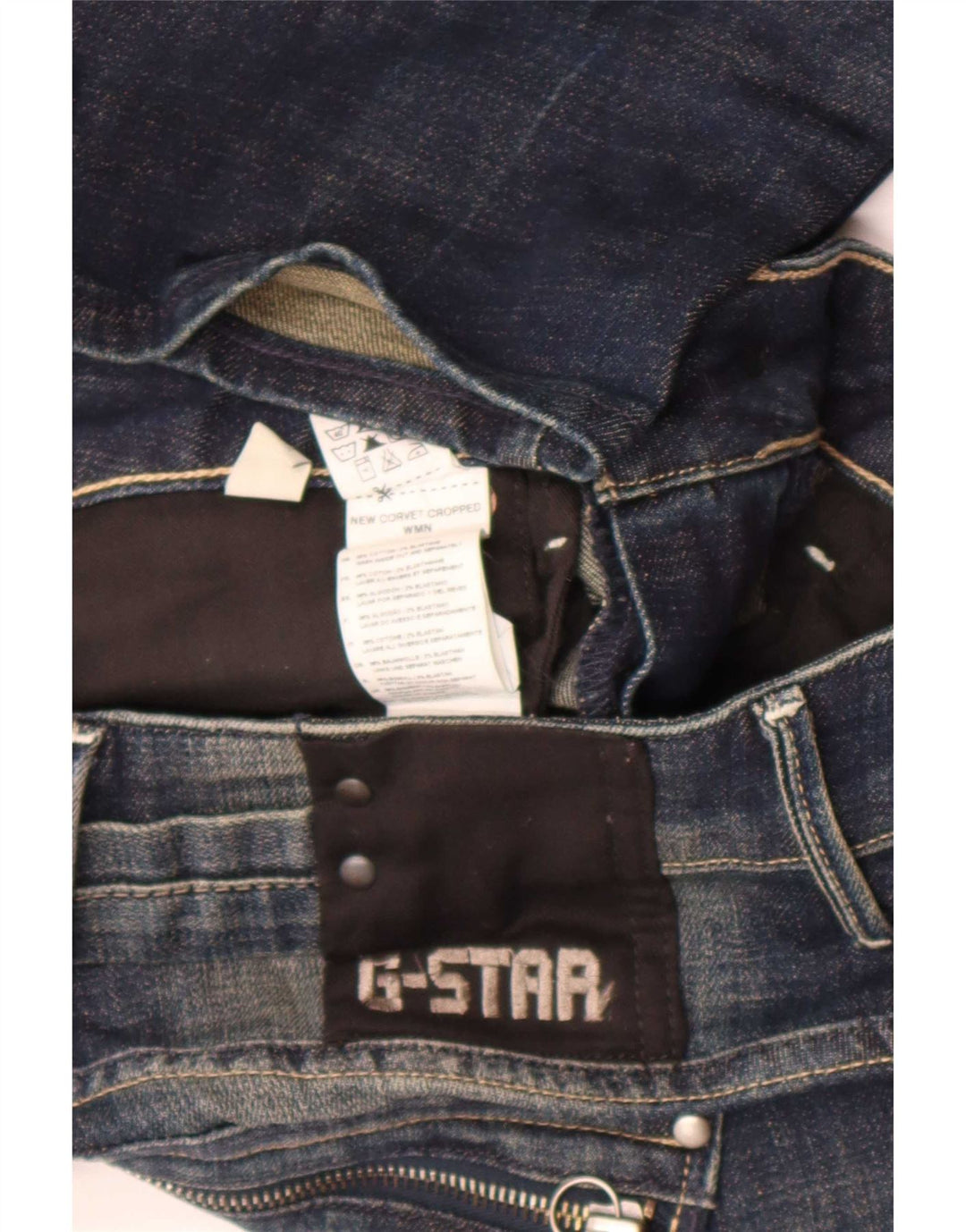 G-Star Dame Super Low Capri Jeans W27 L18 Blå Bomuld