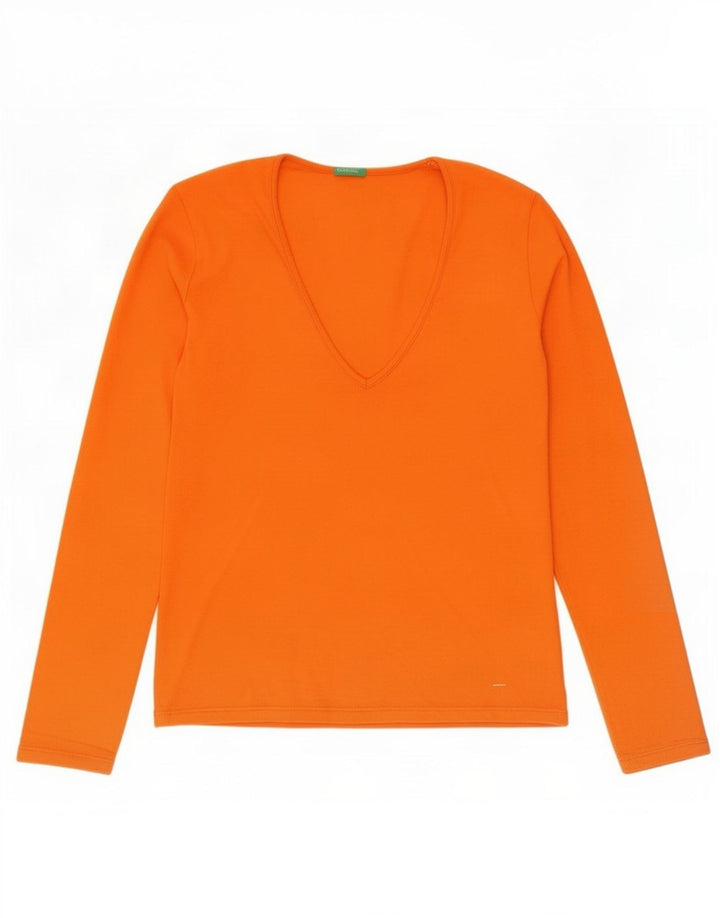 Benetton Dame Top Langærmet UK 10 Lille Orange