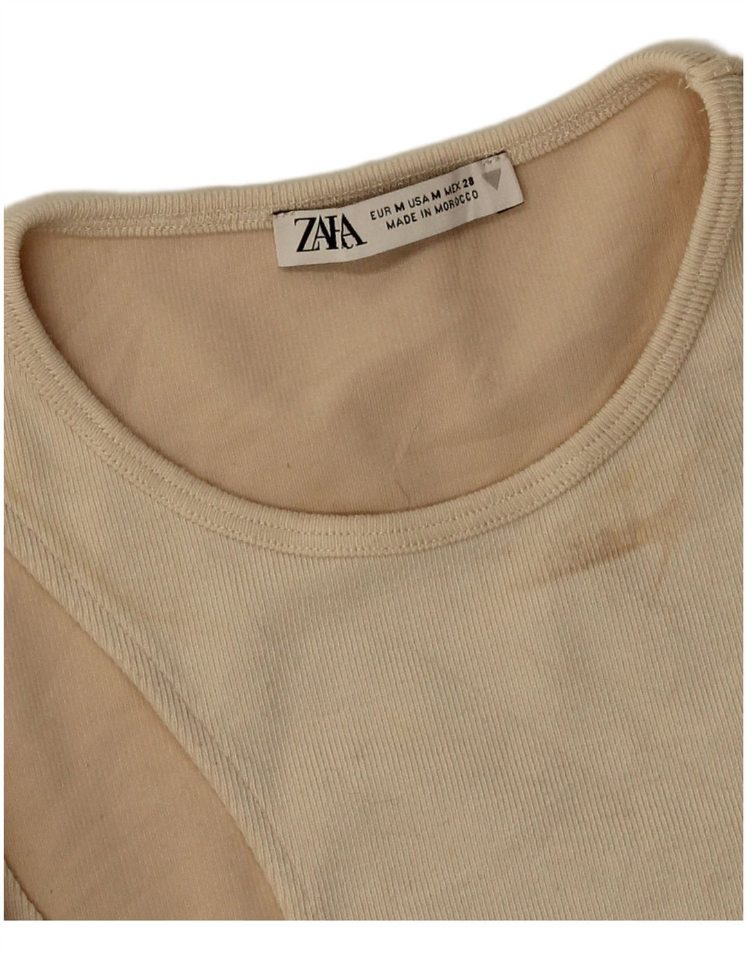 Zara langærmet bodysuit til kvinder UK 12 Medium Beige