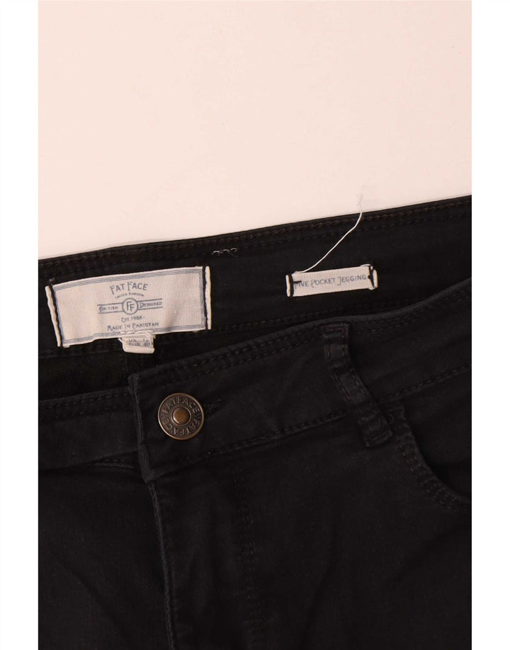 Fat Face Dame Jegging Jeans UK 12 Medium W32 L29 Sort Bomuld