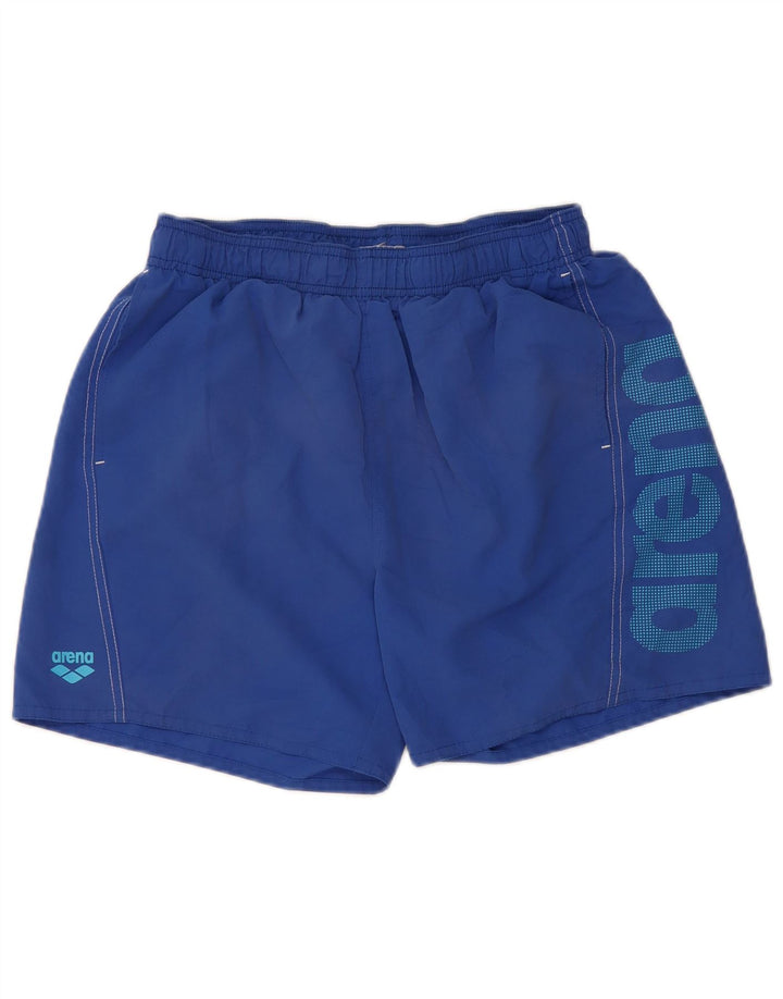 Arena Herre grafiske sportsshorts mellemblå polyester