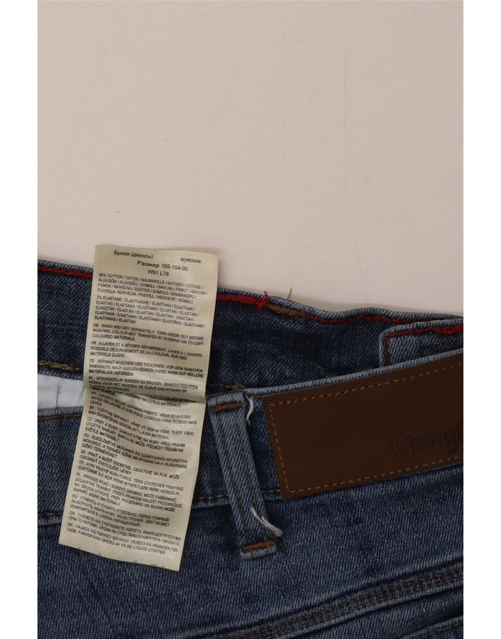 Wrangler Straight Jeans til mænd W35 L30 blå bomuld