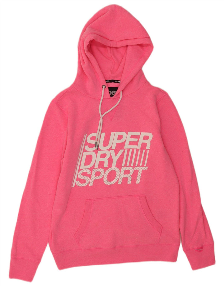 Superdry Grafisk hættetrøje til mænd Medium Pink Bomuld