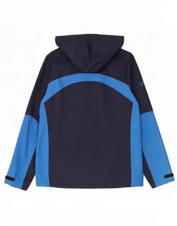 Jack Wolfskin Dame Regnjakke UK 14/16 Large Navy Blue Colourblock