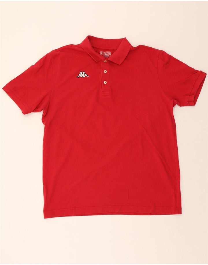 KAPPA Mens Polo Shirt 2XL Red Cotton Vintage Kappa and Second-Hand Kappa from Messina Hembry 
