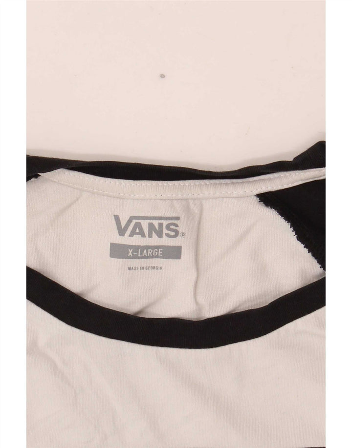 Vans Dame Grafisk Top Langærmet UK 18 XL Hvid Colourblock
