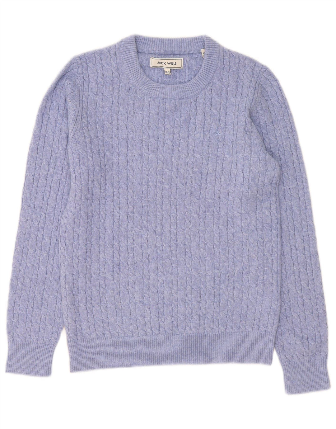 Jack Wills Dame Jumper Sweater UK 12 Medium Lilla Uld