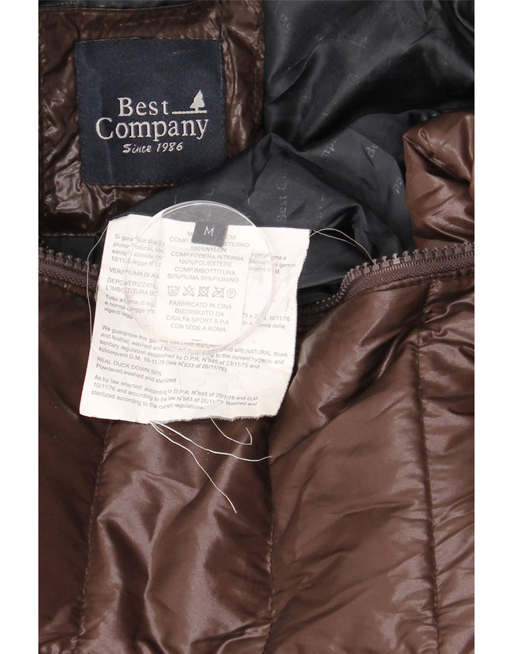 Best Company Dame Hætte Polstret Jakke UK 14 Medium Brun Nylon