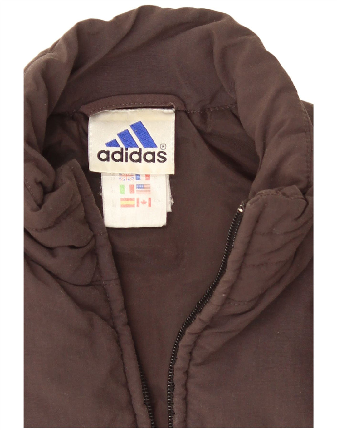 Adidas Dame Polstret Gilet UK 10 Lille brun polyamid
