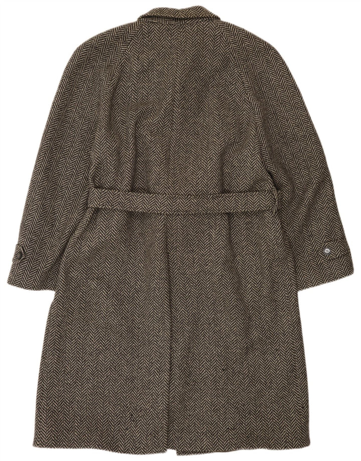 Crombie Aberdeen Herre Overfrakke UK 42 XL Grå Sildeben Ny Uld
