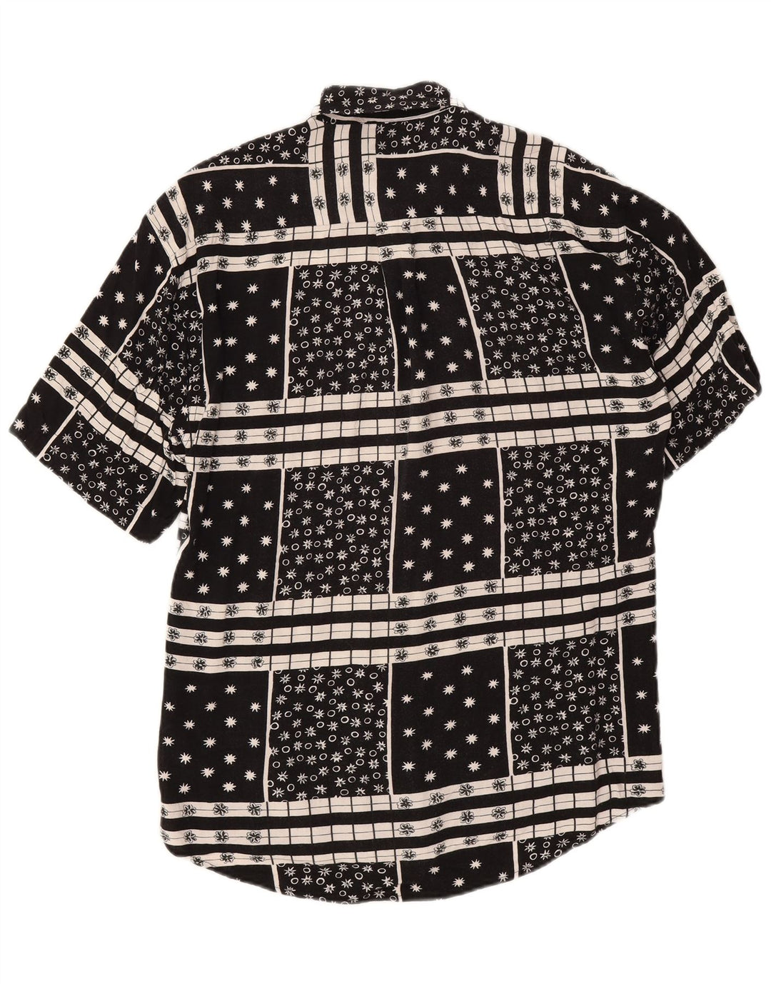 Nanuk Kortærmet Herreskjorte Medium Sort Floral Viscose