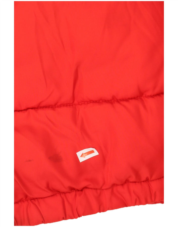 FILA Herre grafisk polstret hættejakke UK 38 Medium Red Colourblock