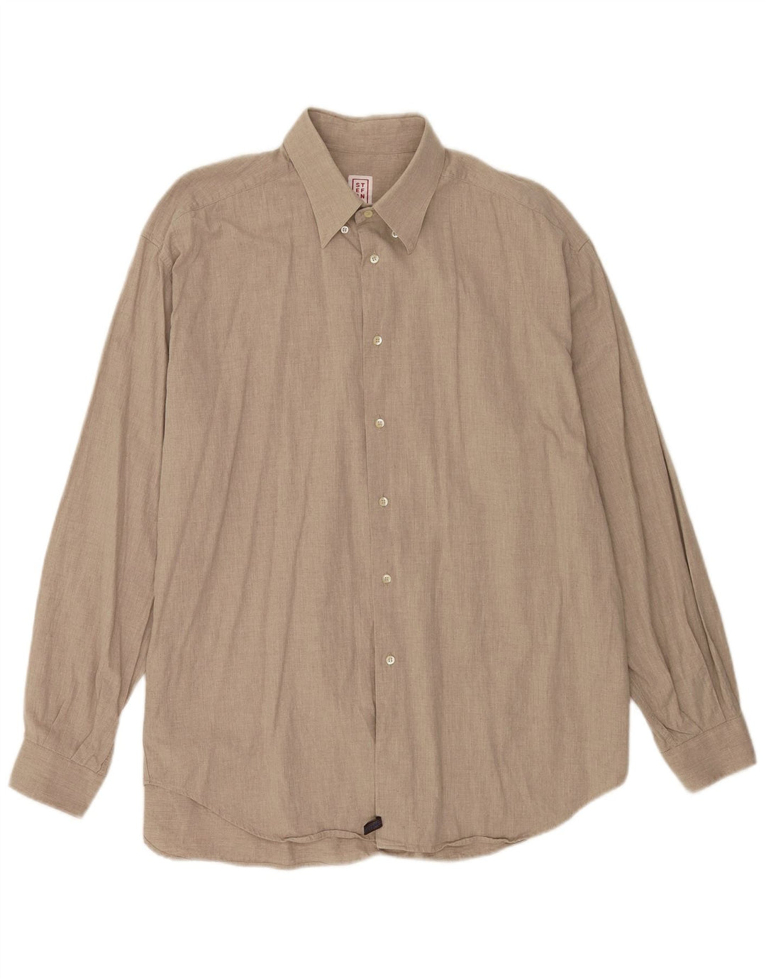 Stefanel Herreskjorte XL Beige Bomuld
