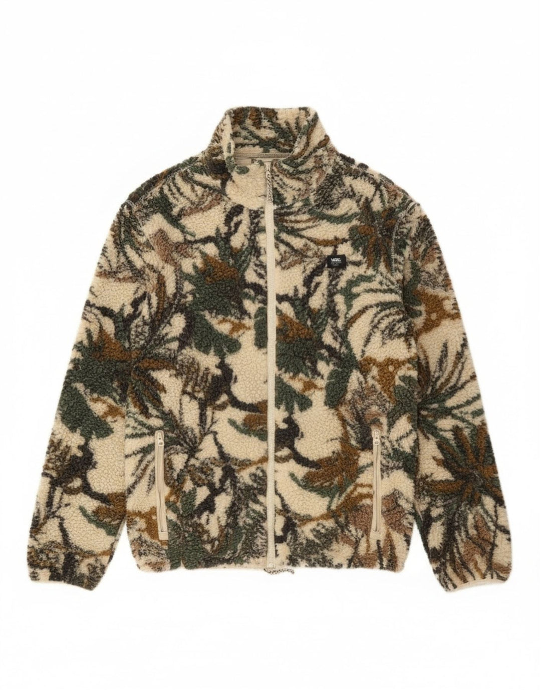 Vans Fleecejakke til mænd UK 38 Medium Green Floral Polyester