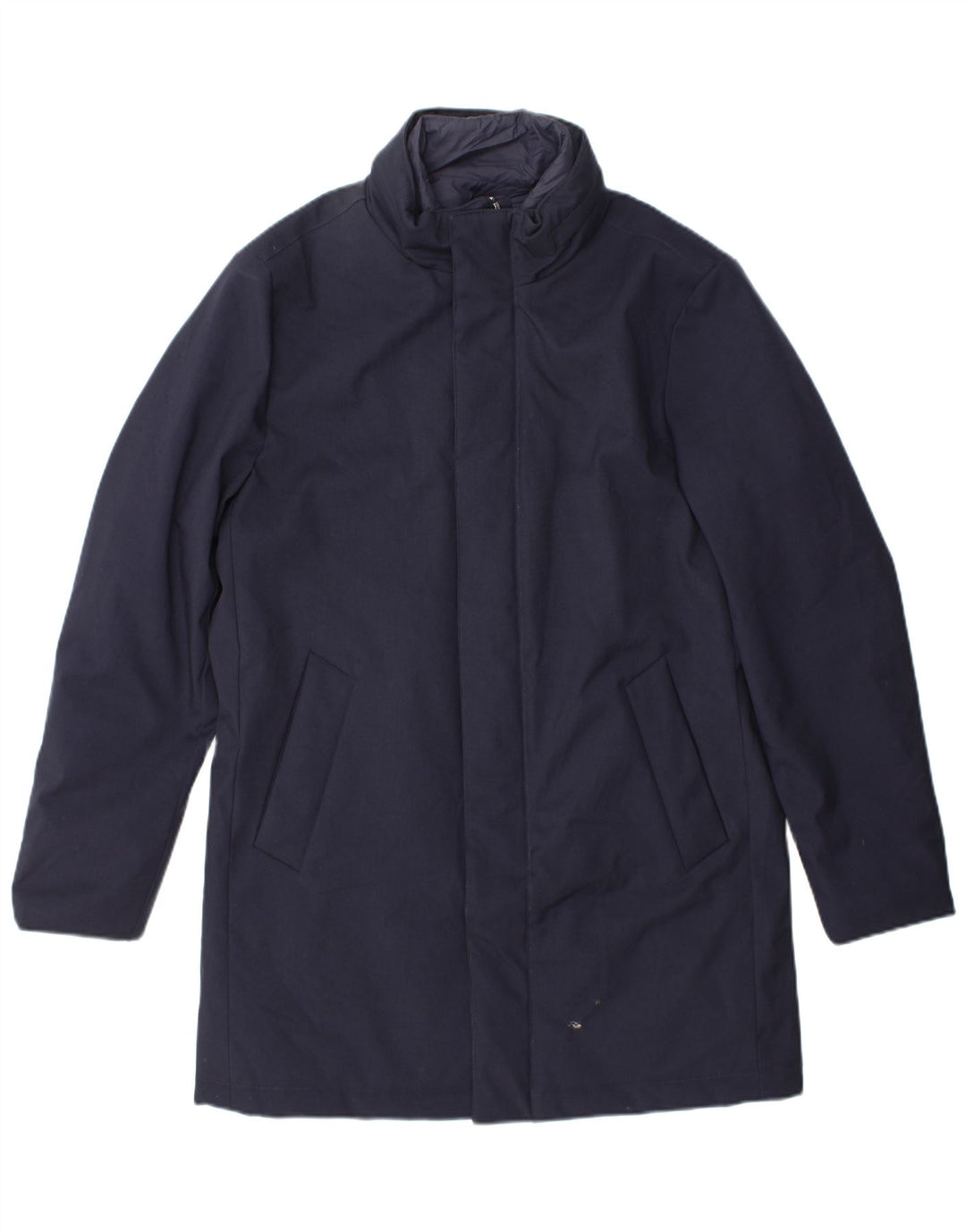 Boggi Herre Windbreaker Coat UK 38 Medium Navy Blue Polyester