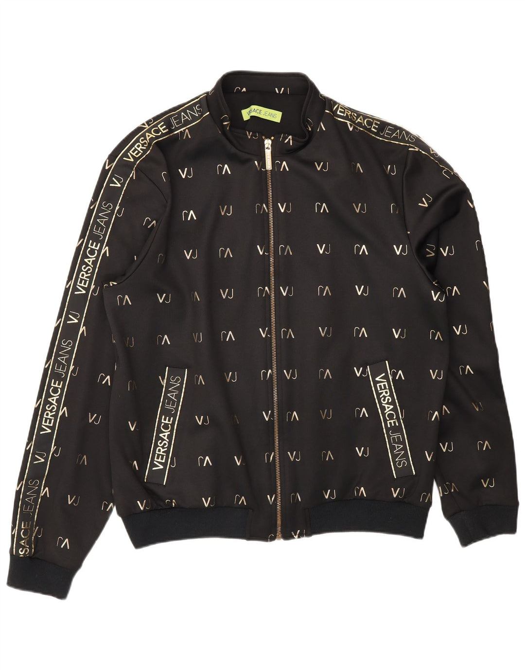Versace Herre grafisk træningsdragt Topjakke XL Sort Polyester Sports